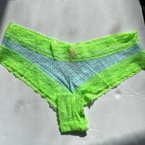 Victoria’s Secret green and blue floral cheeky panty